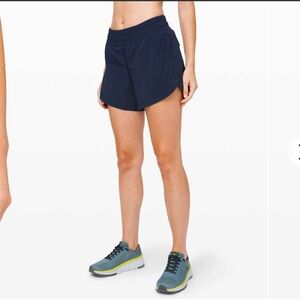 Lululemon Track That Mid Rise Shorts.